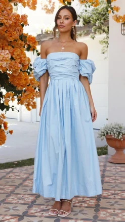 Caelius Midi Dress - Light Blue