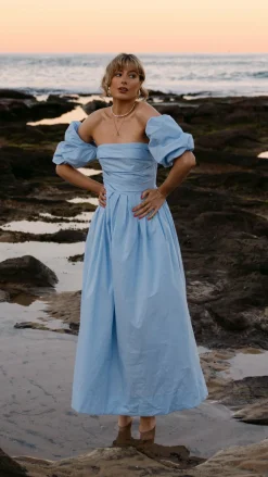 Caelius Midi Dress - Light Blue