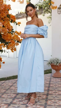 Caelius Midi Dress - Light Blue