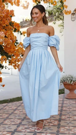 Caelius Midi Dress - Light Blue