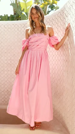 Caelius Midi Dress - Pink