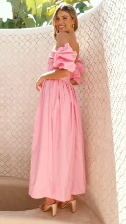 Caelius Midi Dress - Pink