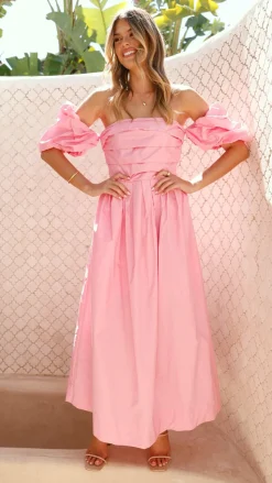 Caelius Midi Dress - Pink