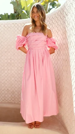 Caelius Midi Dress - Pink