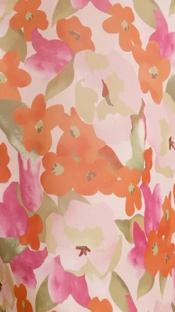 Calais Maxi Dress - Orange Floral