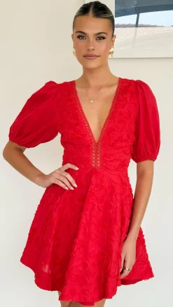 Calanthe Mini Dress - Red