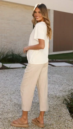 Cammie Capri Pants - Oat
