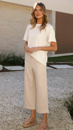 Cammie Capri Pants - Oat