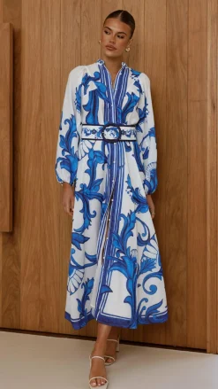 Carmal Long Sleeve Maxi Dress - Paradise
