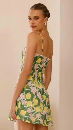 Cartia Mini Dress - Lemon Print