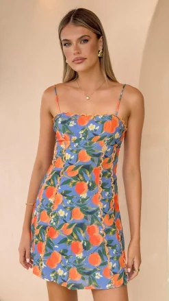 Cartia Mini Dress - Orange Print