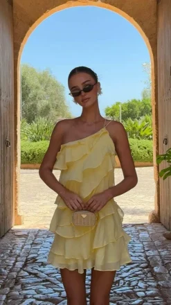 Cassidi Mini Dress - Lemon