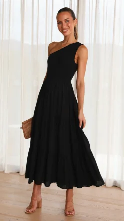 Cassy Midi Dress - Black