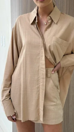 Charla Mini Skort - Mocha