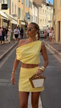 Charla Mini Skort - Yellow