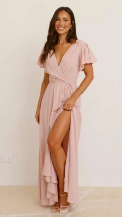 Charlize Maxi Dress - Dusty Pink
