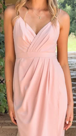 Charlotte Draped Maxi Dress - Pink
