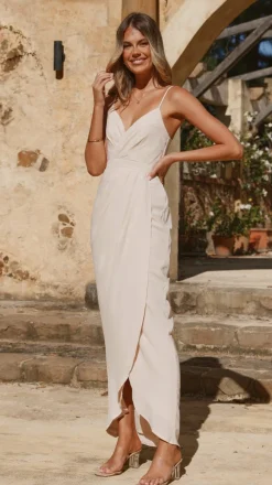Charlotte Draped Maxi Dress - Ivory