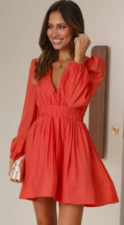 Charlotte Mini Dress - Melon