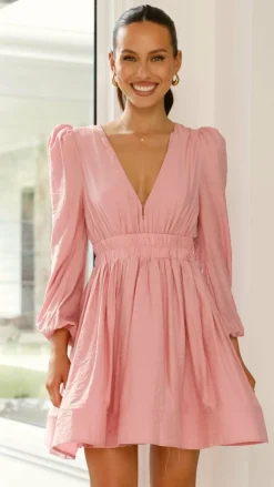 Charlotte Mini Dress - Soft Pink