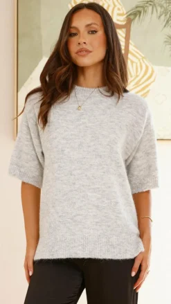 Chelsea Knit Tee - Grey