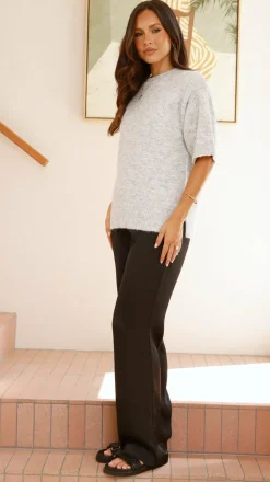 Chelsea Knit Tee - Grey