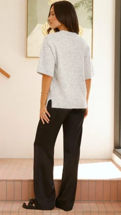 Chelsea Knit Tee - Grey