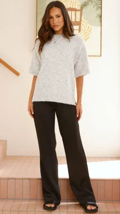 Chelsea Knit Tee - Grey