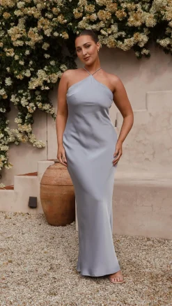 Chiara Maxi Dress - Steel Blue