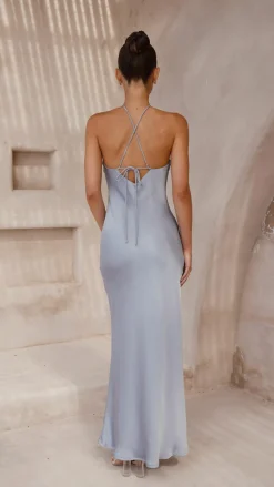 Chiara Maxi Dress - Steel Blue