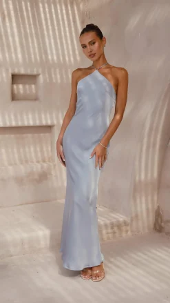 Chiara Maxi Dress - Steel Blue