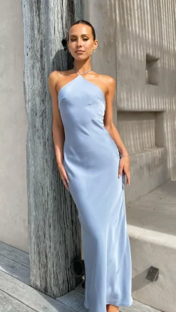 Chiara Maxi Dress - Steel Blue