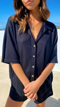 Chloe Top and Shorts Set - Black