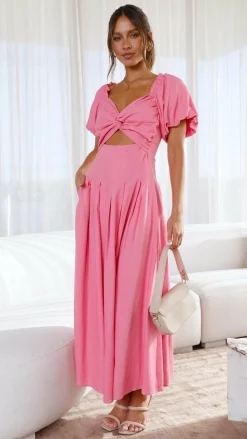 Christina Maxi Dress - Hot Pink