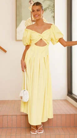 Christina Maxi Dress - Lemon