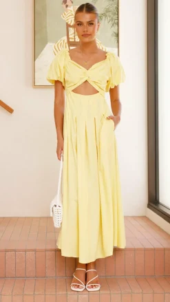 Christina Maxi Dress - Lemon