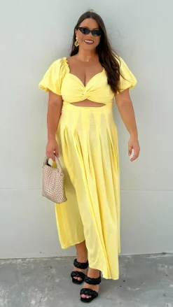 Christina Maxi Dress - Lemon