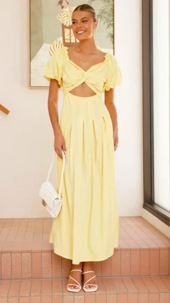 Christina Maxi Dress - Lemon