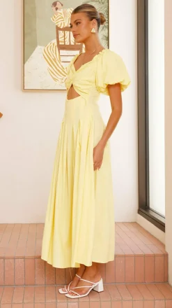 Christina Maxi Dress - Lemon
