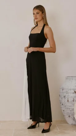 Cia Maxi Dress - Black/White