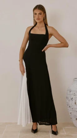Cia Maxi Dress - Black/White
