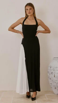 Cia Maxi Dress - Black/White