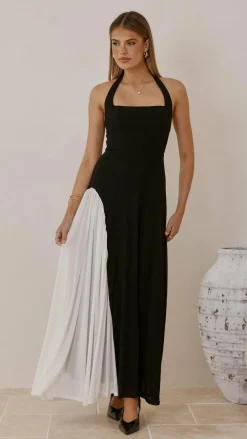Cia Maxi Dress - Black/White