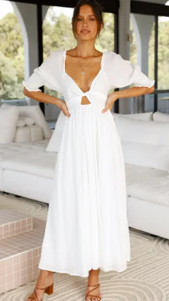 Cierra Midi Dress - White