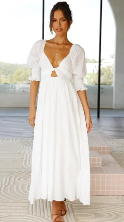 Cierra Midi Dress - White