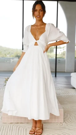 Cierra Midi Dress - White