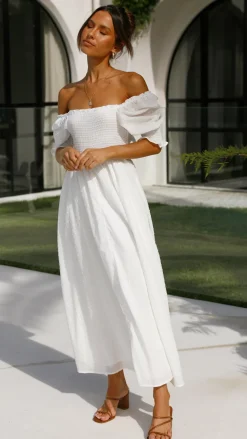 Cierra Midi Dress - White