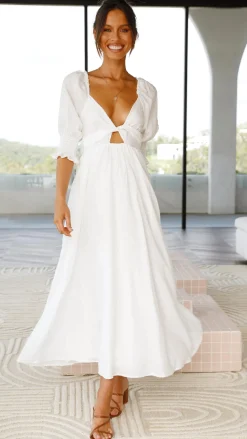 Cierra Midi Dress - White