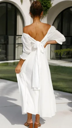 Cierra Midi Dress - White