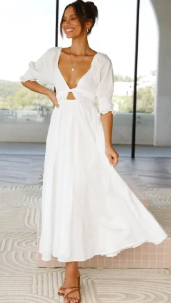 Cierra Midi Dress - White